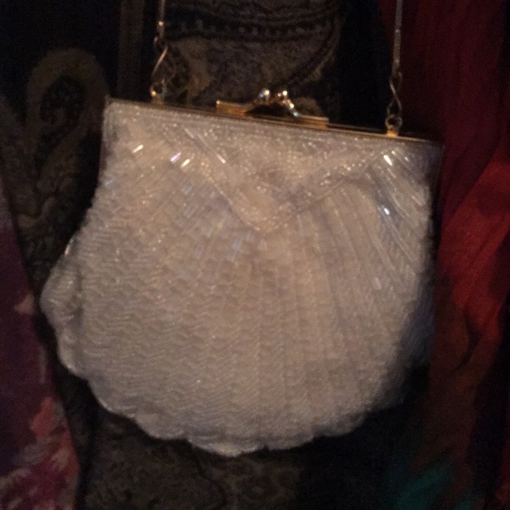 Beaded crossbody evening bag